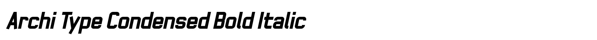 Archi Type Condensed Bold Italic image